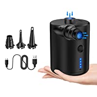 tomight Bomba de Aire Eléctrica- Inflador Eléctrico Recargable Portátil con 3 Boquellas- Alta Presión para Inflar…